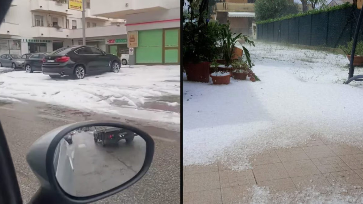 Grandinata Record Nelle Marche Le Strade Diventano Fiumi Di Ghiaccio