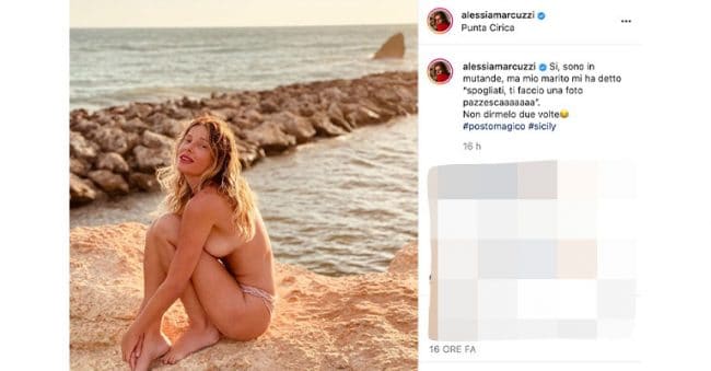 Alessia Marcuzzi Senza Filtri S Sono In Mutande La Conduttrice Si Mette A Nudo Su Instagram