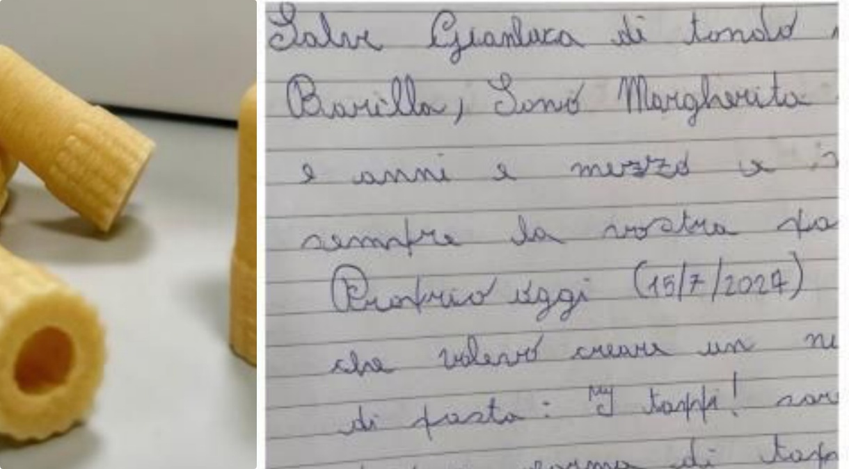 Margherita, bimba di 9 anni scrive al CEO di Barilla: “Vorrei una pasta a forma di tappo”. L’azienda dice sì