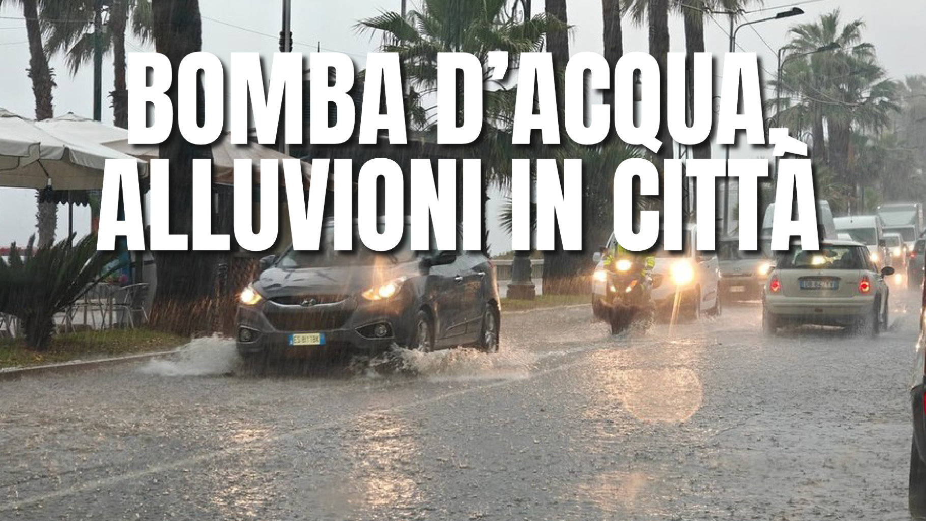 Bomba d’acqua a Sanremo: strade allagate, traffico bloccato