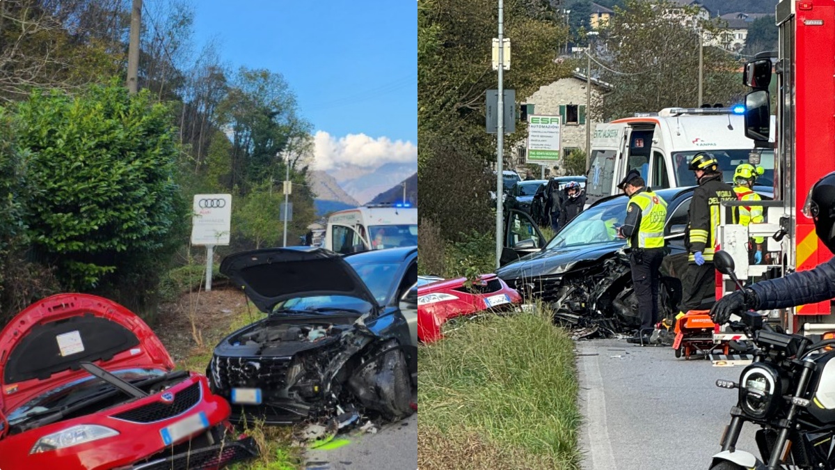 Ballabio, incidente frontale tra due auto: un morto e due feriti