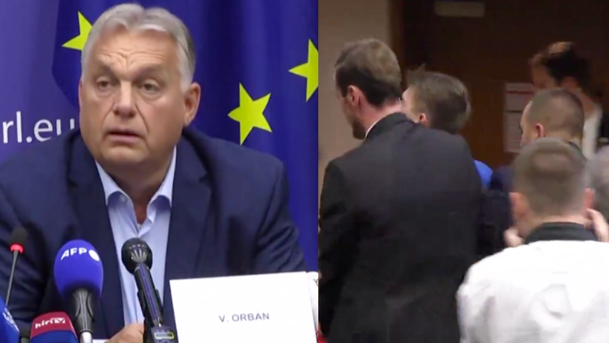 Tenta di aggredire Orban al Parlamento Europeo: il video dell’attacco