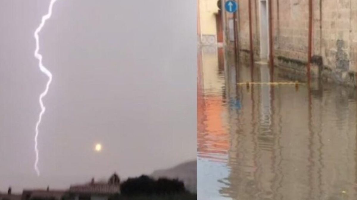 Maltempo, bomba d’acqua sull’Italia: fulmine cade su una casa, crolli e scuole chiuse