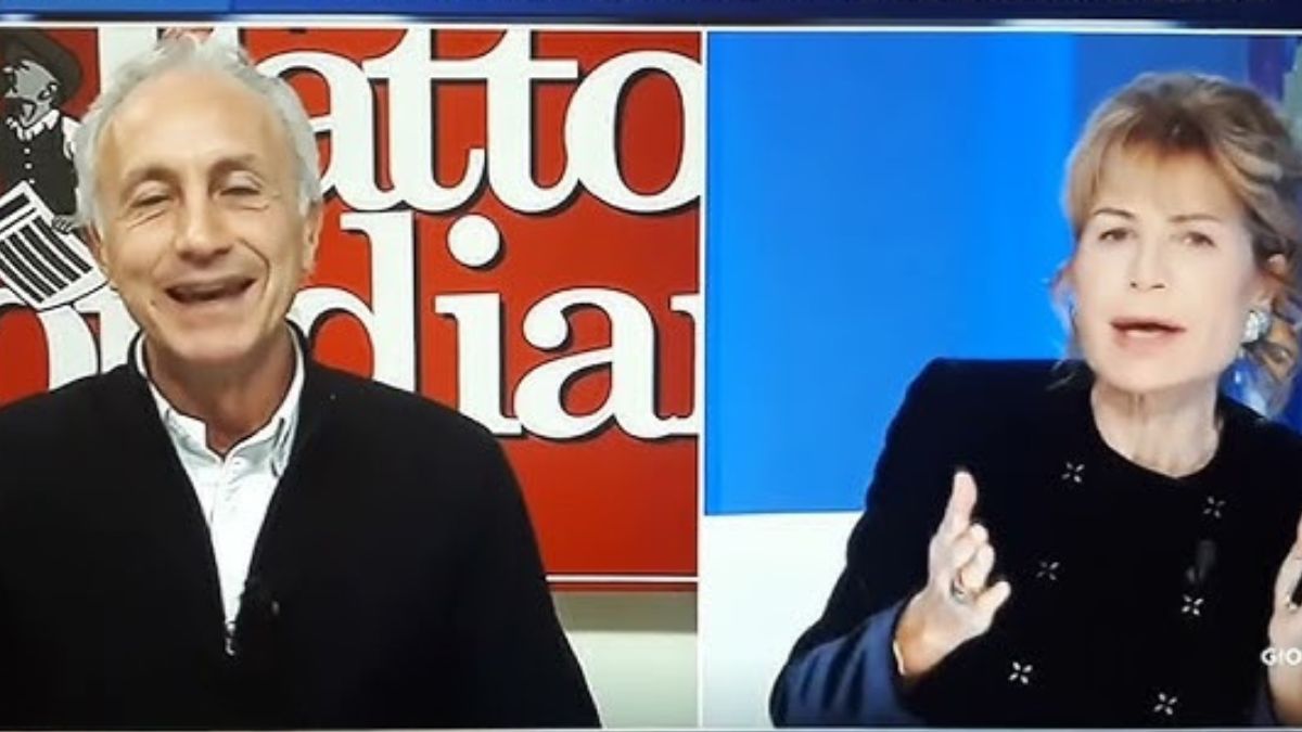 Travaglio Gruber, lo scontro in diretta: “Draghi ha detto una panzana clamorosa sul green pass”, “No, la scienza non sapeva”