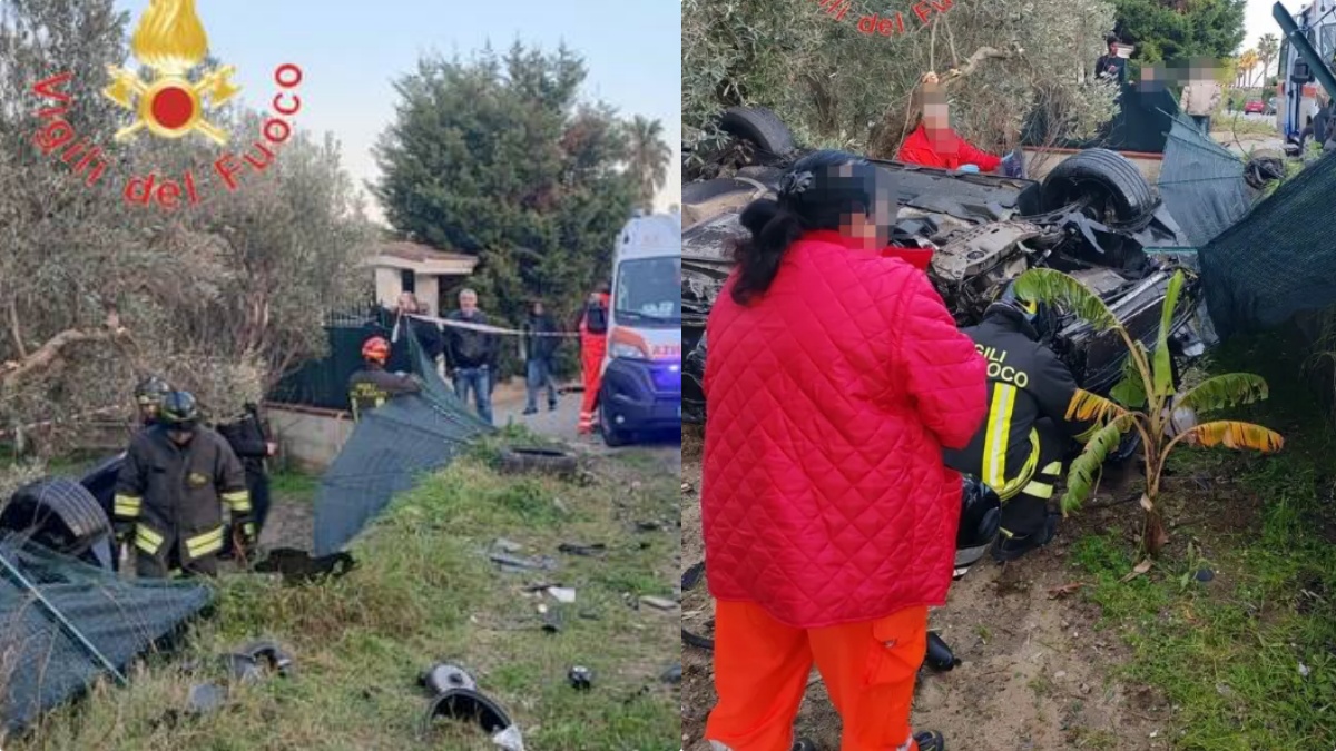 Incidente mortale a Catanzaro: auto finisce fuori strada e si ribalta: deceduto 36enne a bordo