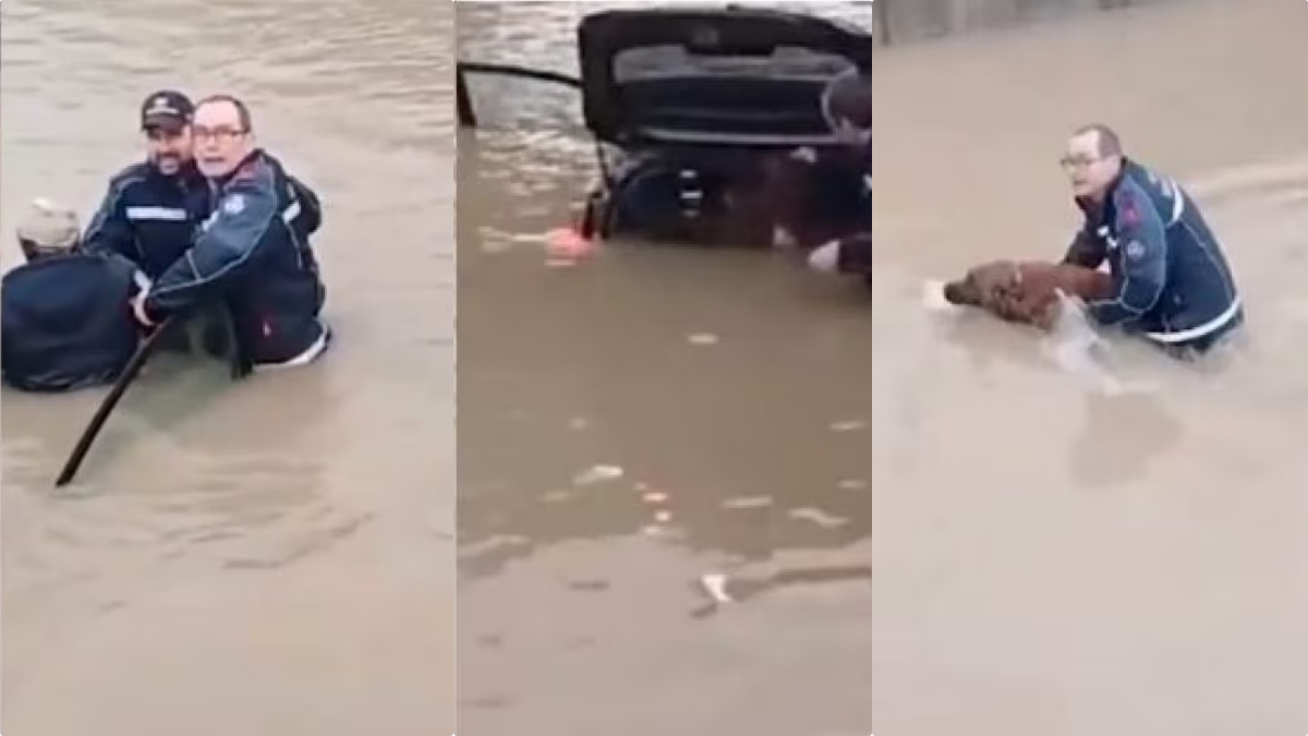 Esondazioni fiumi in Toscana, agenti si tuffano nel sottopasso per salvare un anziano