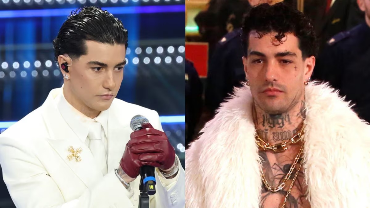 Tony Effe senza tatuaggi a Sanremo 2025, come ha fatto a coprirli per l’esibizione al Festival